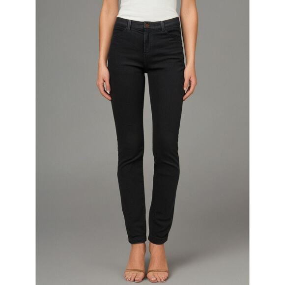 J BRAND Maria High Rise Skinny Stretch Jean in Sonnet, Black Wash - Size 25 - Picture 1 of 10